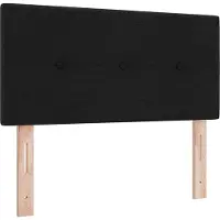 vidaXL LED Hoofdbord met LED-stripverlichting Zwart 80 cm Stof
