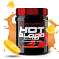 Scitec Nutrition - Hot Blood No-Stim (375 gram - Orange Juice) - Sinaasappel - 30 doseringen - pre workout zonder caffeine - poeder - pre-workout