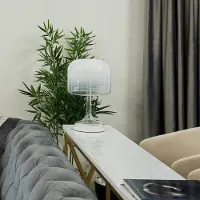 Maytoni LED-tafellamp Spirito, wit / opaal, Woon-/ Eetkamer, Glas, LED tafellamp
