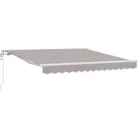 vidaXL Uitschuifbare luifel Lichtgrijs 300 x 250 cm Stof en Aluminium