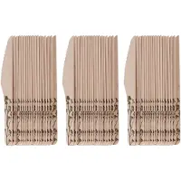 Esschert Design Messen - hout - 100x - kruidenopdruk - 16 cm - BBQ/Verjaardag/Camping/Party