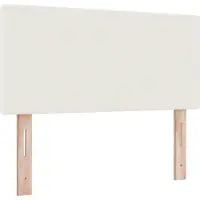 vidaXL LED Hoofdbord met hoofdeinde Crème 100 cm Corduroy stof