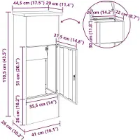 vidaXL Pakket Inwerpkoker Zilver 44,5 x 29 x 110,5 cm Roestvrij staal