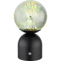 Globo LED-tafellamp Julsy, dimbaar, zwart, Woon-/ Eetkamer, metaal, Modern, LED tafellamp