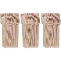 Esschert Design Vorken - hout - 80x - kruidenopdruk - 16 cm - BBQ/Verjaardag/Camping/Party