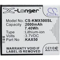 123accu Kazam KAX50 / KLB200N289 / KAX50-XJFAL009330 accu (2000 mAh, huismerk)
