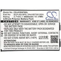 123accu Kyocera SCP-65LBPS / 5AAXBT091GEA accu (3.7 V, 3200 mAh, huismerk)