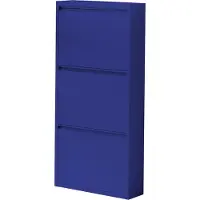 En.casa Schoenenkast Sokndal 3 kleppen middernachtblauw 104x50x15 cm []