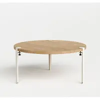 TIPTOE Brooklyn Koffietafel Solid Oak | White Cream