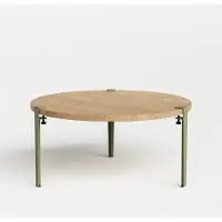 TIPTOE Brooklyn Koffietafel Solid Oak | Khaki Green