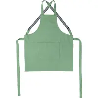 Dutchdeluxes Schort Denim & Canvas Bretel Style Fern Green-65 x 92 cm