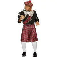 Boland Schotse verkleed kilt en hoed - rood - heren - Schotland rok - verkleedkleding - Carnavalskleding