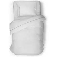 Eleganzzz Dekbedovertrek Uni Perkal Katoen Met Bies - wit 140x200/220cm