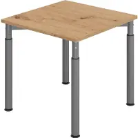 Hammerbacher Bureau YAMA in hoogte verstelbaar 80 x 80 Essen-Eik - Grafiet