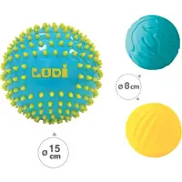 Ludi Coffret 3 Balles Sensorielles Bleu