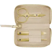 Zwilling Premium gold leren etui Beige 3-delige Manicureset 3 st