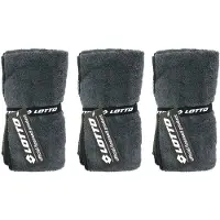 Lotto Microvezel Handdoek - 3 Stuks - 70x140 cm - Perfect voor Reizen & Sporten - Sporthanddoek - Reishanddoek - Sneldrogende Handdoek - Fitness - Antraciet