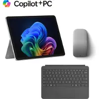 Microsoft Surface Pro - Copilot + Laptop + Pro Keyboard & Arc Muis - 12 inch Touchscreen - 16GB RAM/ 256GB SSD - Platinum