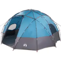 vidaXL Koepeltent met dak met opslag Blauw 475 x 475 x 235 cm taft