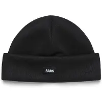 Rains Muts Ribbed Fleece Beanie Black