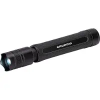Grundig LED Zaklamp 160 Lumen - 3,5W - 65M Bereik - 3 Lichtstanden: Hoog, Laag, Pulserend - Zwart