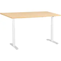 Beliani DESTINAS - Elektr bureau - Wit/Lichtbruin - 160 x 72 cm - Vezelplaat