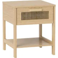 HOMCOM -Nachttisch-MDF-40L x 40B x 48,4H cm-Naturholz