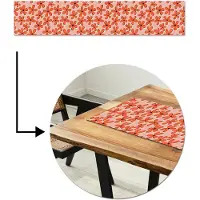MuchoWow Tafelloper 200x40 cm - Tafelmat vinyl Patronen - Vintage - Bloem - Tafeldecoratie - Tafelversiering - Keuken decoratie - Tafel versiering