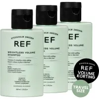 Ref WEIGHTLESS VOLUME SHAMPOO 3X 100ML TRAVELSIZE VOORDEEL