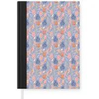 MuchoWow Notitieboek - Schrijfboek - Kust - Zee - Blauw - Roze - Notitieboekje klein - A5 formaat - Schrijfblok