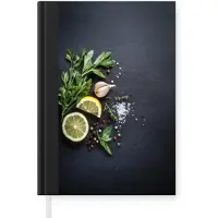 MuchoWow Notitieboek - Schrijfboek - Verse ingrediënten - Compositie - Artistiek - Notitieboekje klein - A5 formaat - Schrijfblok