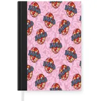 MuchoWow Notitieboek - Schrijfboek - Disco - Bal - Patroon - Roze - Notitieboekje klein - A5 formaat - Schrijfblok