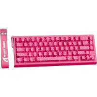 Attack Shark X68HE - Magnetic Switch Wired Gaming Toetsenbord - 66keys - RGB - Side Printed PBT Keycaps - Decorative Lanyard - 8Khz - 0.01mmRT - 0.125ms - Rose Contour Line