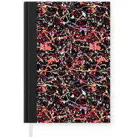 MuchoWow Notitieboek - Schrijfboek - Spat - Abstract - Waterverf - Zacht - Notitieboekje klein - A5 formaat - Schrijfblok