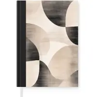 MuchoWow Notitieboek - Schrijfboek - Grillige vormen - Subtiele overgangen - Dynamisch - Notitieboekje klein - A5 formaat - Schrijfblok