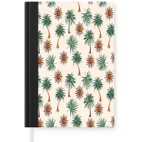 MuchoWow Notitieboek - Schrijfboek - Kust - Palmbomen - Zon - Groen - Notitieboekje klein - A5 formaat - Schrijfblok
