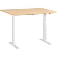 Beliani DESTINES - Elektr bureau - Wit/Lichtbruin - 120 x 60 cm - Vezelplaat