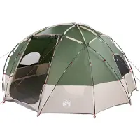 vidaXL Koepeltent met dak met opslag Groen 475 x 475 x 235 cm taft