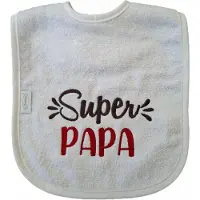 Funnies Witte slab met "Super Papa" - vaderdag, pappa, zwanger, cadeautje, kraamcadeau, grappig, geschenk, baby, tekst
