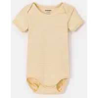 Woody - My First - Gele romper van katoen - gestreept - 18 maand