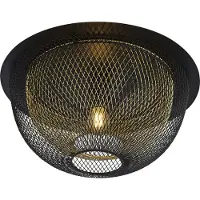 Searchlight Plafondlamp Honeycomb, dimbaar, zwart, Woon-/ Eetkamer, metaal, Modern, plafondlamp