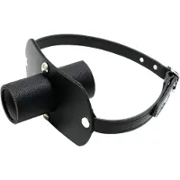 Rimba - leren uro-fetisj buisplug (Ø 40 mm, zwart)