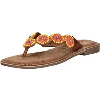 Lazamani Teenslipper bruin / oranje