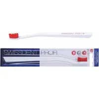 Swissdent - Colours Soft Medium Toothbrush White & Red -