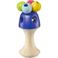 Selecta Spielzeug Selecta Speelgoed hochet junior Girali Kleuren 10 cm natuurlijk hout/blauw