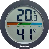 Westmark Thermometer + Hygrometer – Voor nauwkeurige meting van vochtigheid en temperatuur binnenshuis, ideaal voor wijnkelders, kassen en koelkasten – Kunststof, LED–Display