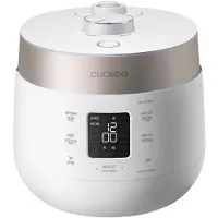 Cuckoo CRP-ST0609F Rijstkoker Wit (mat), Champagne-goud Anti-aanbaklaag, LC-display
