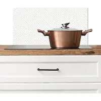 KitchenYeah Spatscherm keuken 60x30 cm - Kookplaat achterwand Grafisch - Patroon - Modern - Doolhof - Muurbeschermer - Spatwand fornuis - Hoogwaardig aluminium