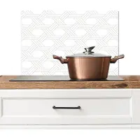 KitchenYeah Spatscherm keuken 60x40 cm - Kookplaat achterwand Grafisch - Patroon - Modern - Driedubbel - Muurbeschermer - Spatwand fornuis - Hoogwaardig aluminium