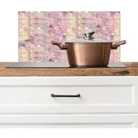 KitchenYeah Spatscherm keuken 60x30 cm - Kookplaat achterwand Vloeiend - Olie - Verf - Texturen - Multi - Muurbeschermer - Spatwand fornuis - Hoogwaardig aluminium